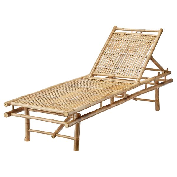 Gartenliege Bambus NORA, Sonnenbett im Landhausstil