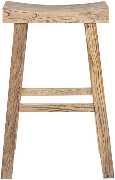 Altholz Barhocker JURA Sattelsitz eckig H 75 cm