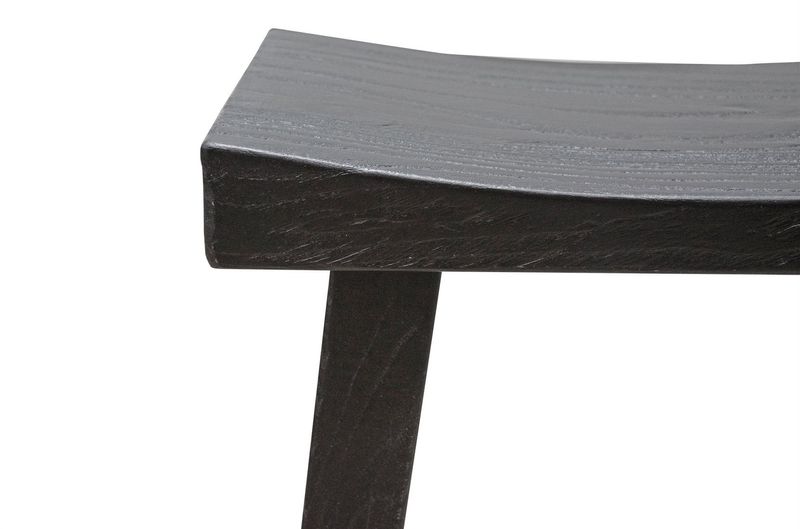 Matz Möbel-Barmöbel, Barhocker JURA schwarz Sattelsitz Altholz