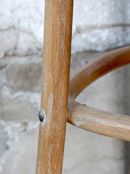 ERI, Landhaus Barhocker geweißtes Holz Kreuzlehne