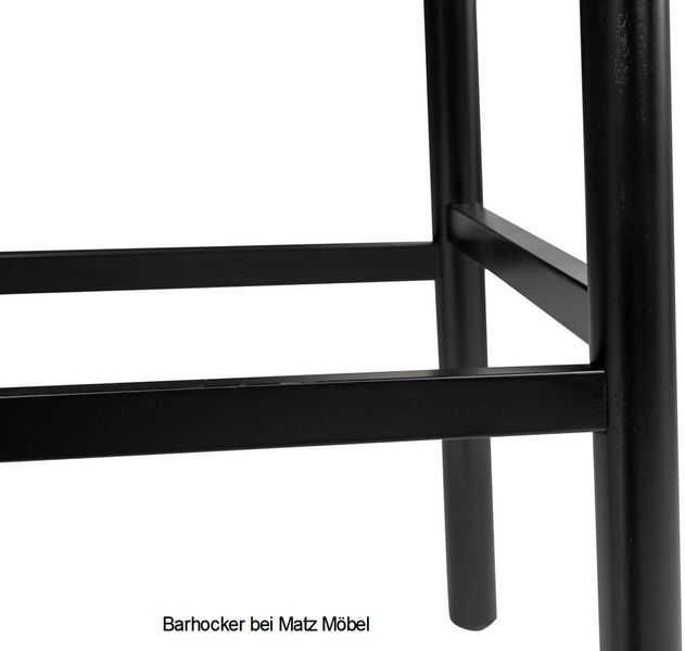 MINA, Barhocker 2 Stück matt schwarz Holz