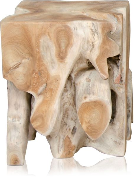 RUTH, Holz Hocker Baumstamm, kleiner Tisch
