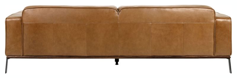 BEA, Designer Ledersofa braun 2,5 Sitzer, schwarze Ledercouch, Designer Sitzmöbel