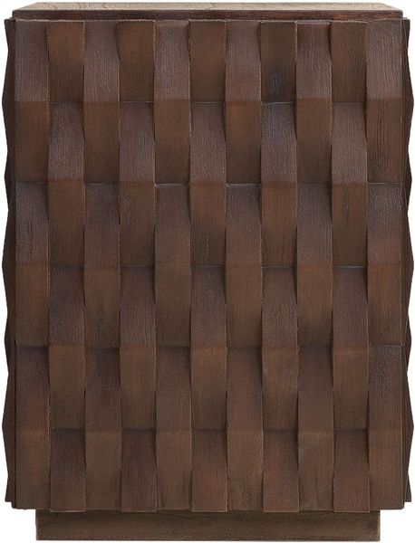 Beistelltisch NALA Holz Würfel H 52 cm dunkelbraun