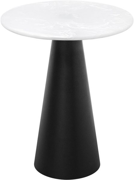 CONE, Marmor Beistelltisch rund 50 cm Stahl Mittelsäule