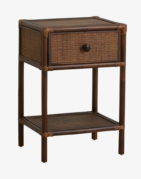 ELSE, Beistelltisch, kleiner Schrank Rattan, Nachtschrank