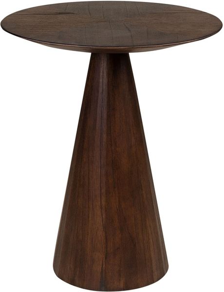 PERL, Bestelltisch Holz dunkelbraun D 50 oder 70 cm Kegelfuß