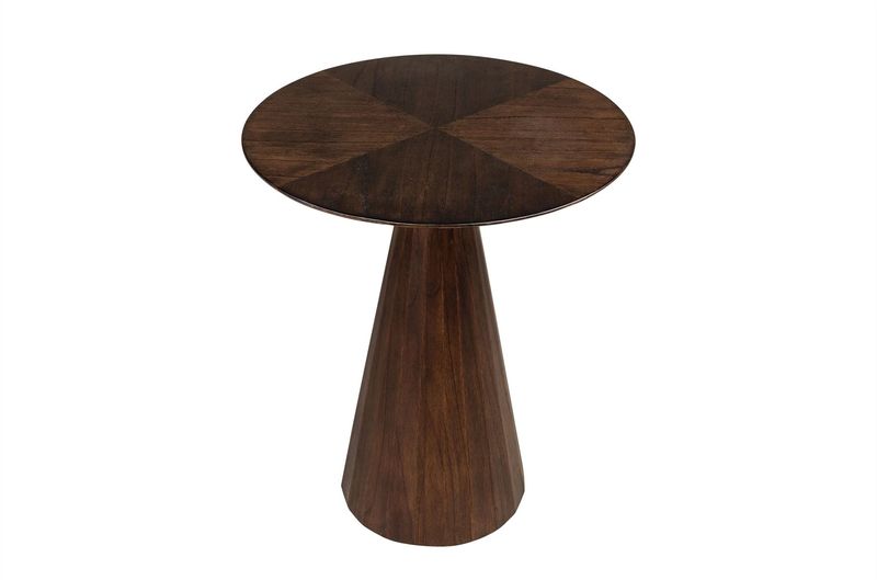 PERL, Bestelltisch Holz dunkelbraun D 50 oder 70 cm Kegelfuß
