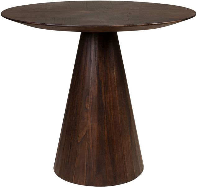 PERL, Bestelltisch Holz dunkelbraun D 50 oder 70 cm Kegelfuß