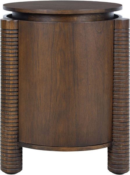 EIKE, Designer Beistelltisch, kleiner Schrank rund D 50 cm