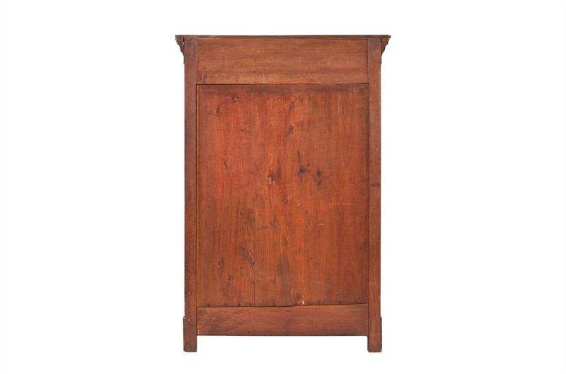 01, Biedermeier Silberschrank, antike Spiegel Vitrine