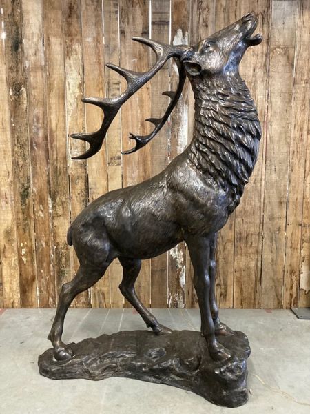 Bronze Skulptur "großer Hirsch" H 230 cm, große Bronze Statue