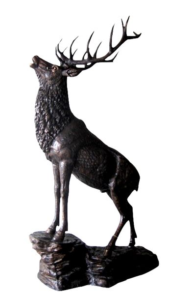 Bronze Skulptur "großer Hirsch" H 300 cm, große Bronze Statue