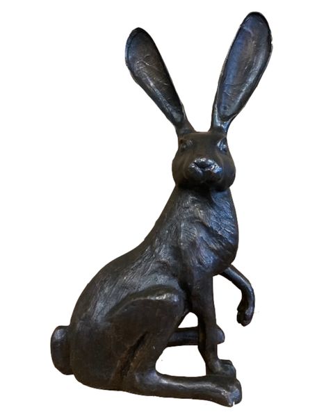 Bronze Skulptur "sitzender Hase" H 57 cm