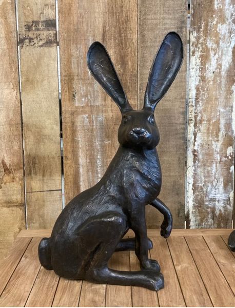 Bronze Skulptur "sitzender Hase" H 57 cm