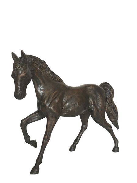 Bronze Skulptur "trabendes Pferd" H 66 cm