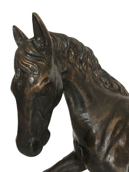 Bronze Skulptur "trabendes Pferd" H 66 cm
