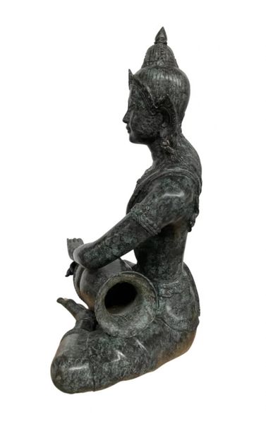 Bronze Skulptur "Trommler -Tempelwächter" H 95 cm