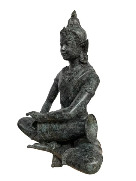 Bronze Skulptur "Trommler -Tempelwächter" H 95 cm
