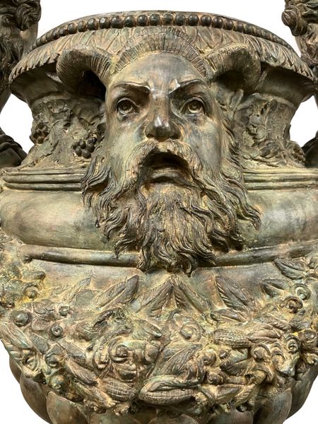 Bronze Skulptur "Bronze Urne mit Ladys", große Amphore