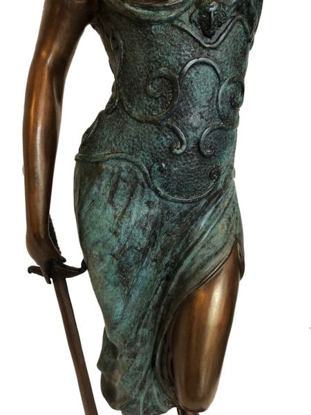 Gartenskulptur Bronze H 88 cm "Justicia Lady", Dekoration