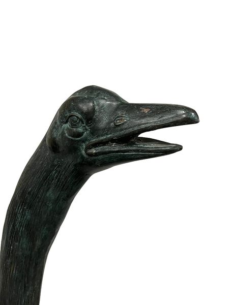 Bronze Statue, große Bronze Skulptur "laufender Strauß" H 188 cm