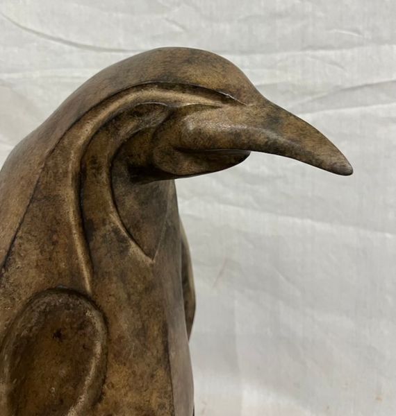 Bronze Skulptur Art Deco "bronzener Pinguin"