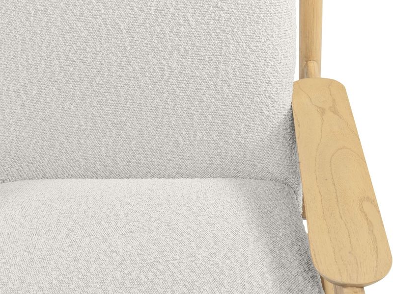 CASA, Designer Sessel natur-weiß, Lounge-Sessel