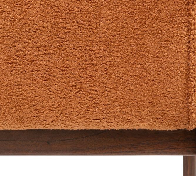 CASA, Designer Esszimmerstuhl terrakotta braun-roter Stoff, Armlehnstuhl