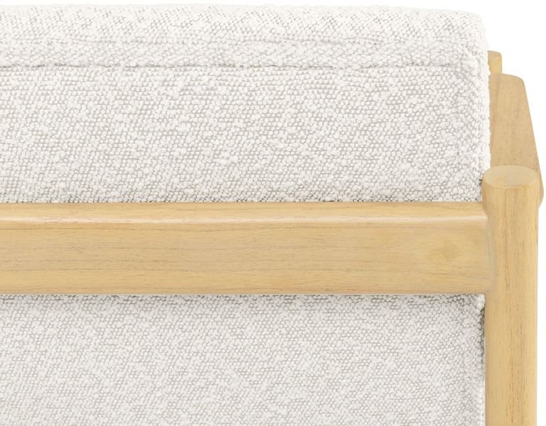 CASA, Designer Esszimmerstuhl natur-weiß Bouclé-Stoff, Armlehnstuhl