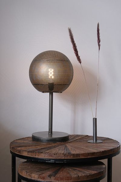 LUCA, Couchtisch 2er Set Holz Metall recycelt im Industriedesign