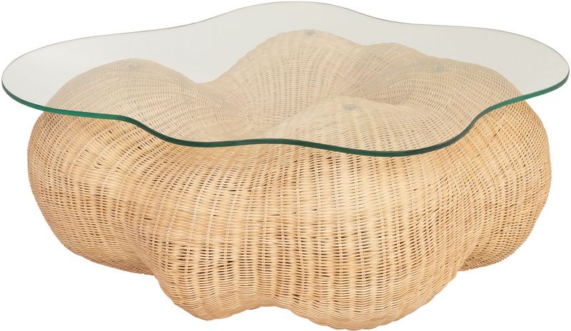 Couchtisch oval aus Rattan "Art-Kunst Wolke"