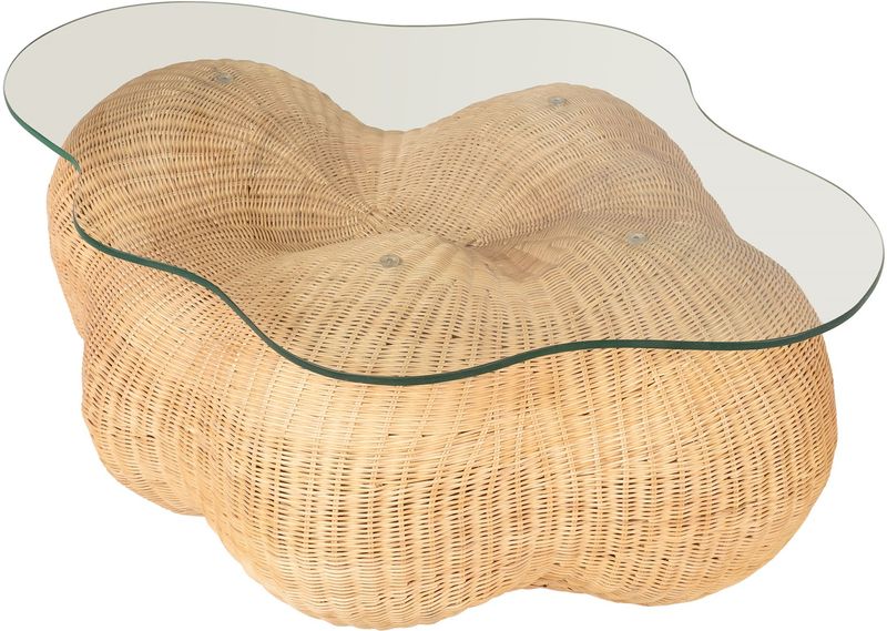 Couchtisch oval aus Rattan "Art-Kunst Wolke"