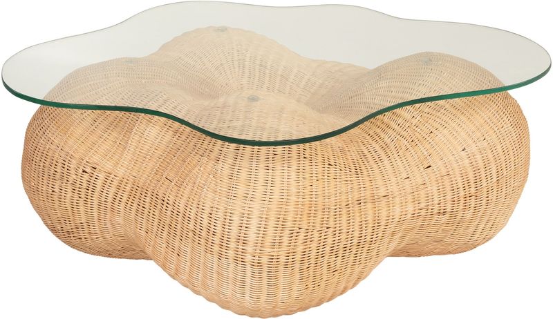 Couchtisch oval aus Rattan "Art-Kunst Wolke"