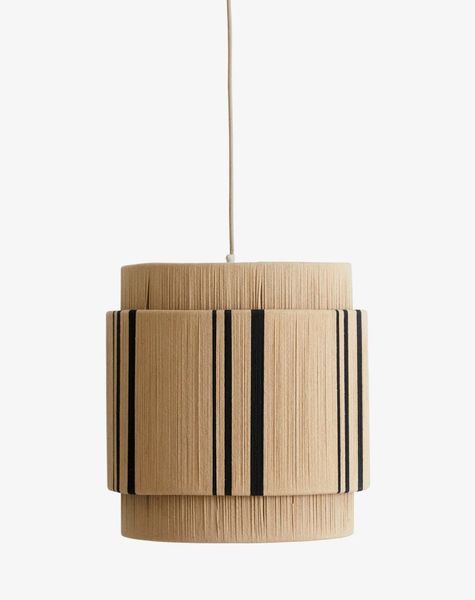 VINA, Deckenlampe beige-schwarz rund D 40 cm