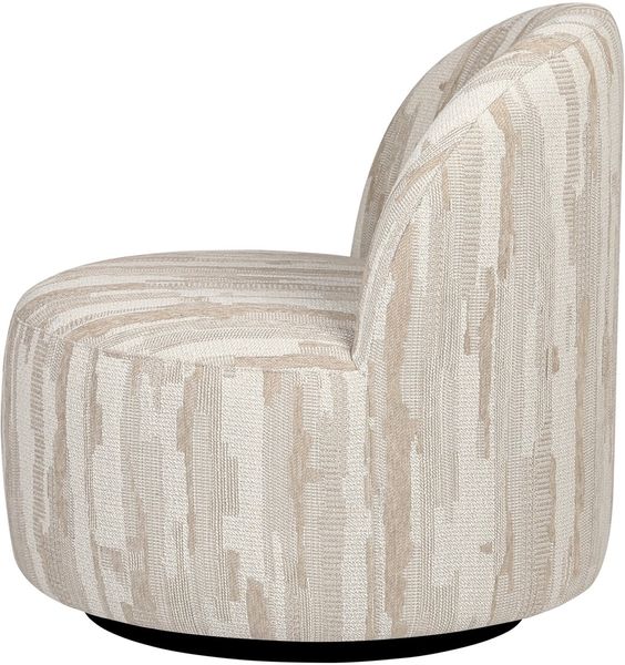 Designer Sessel MADI beige-weiß Dreh-u. Schaukelfunktion