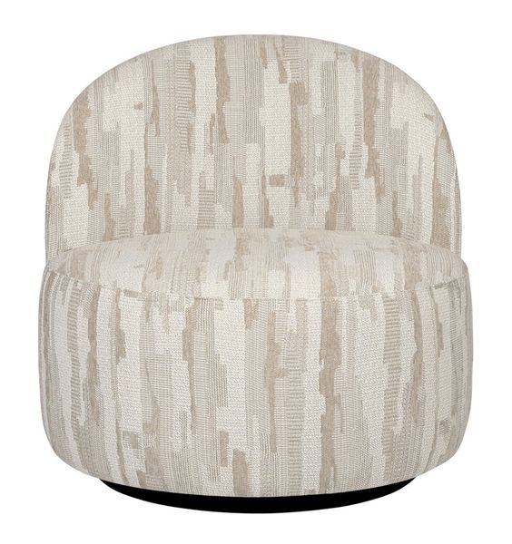 Designer Sessel MADI beige-weiß Dreh-u. Schaukelfunktion