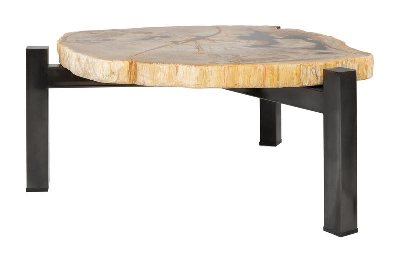 DENA, Designer Couchtisch - Set aus 3 Tischen aus versteinertem Holz