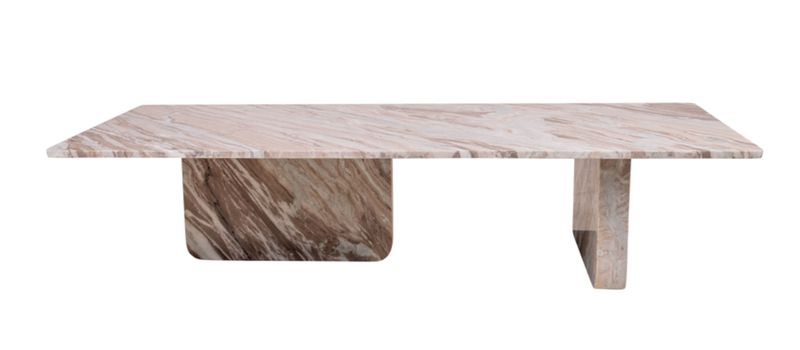 STEP, Designer Couchtisch Marmor weiß L180 cm