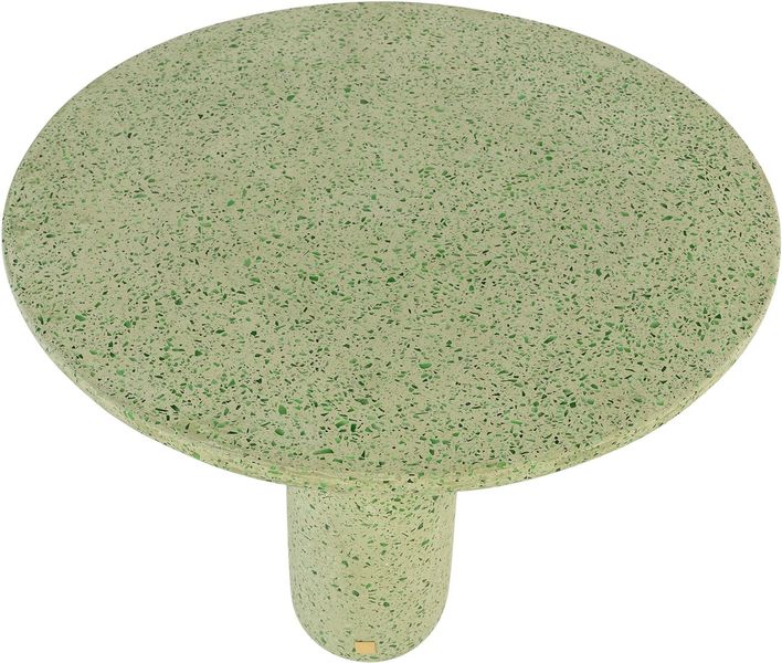 LENE, Designer Couchtisch rund 80 cm grün Terrazzo
