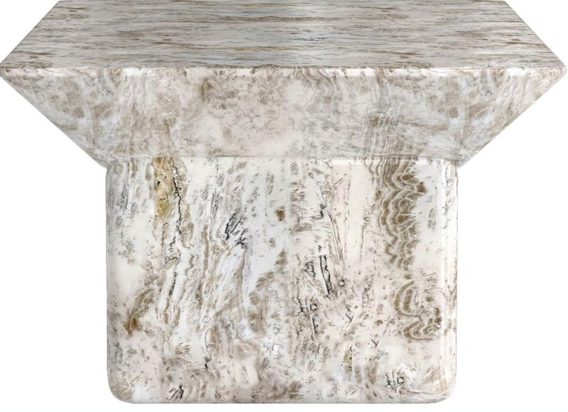 ISMA, Marmor Couchtisch grau quadratisch, Designermöbel