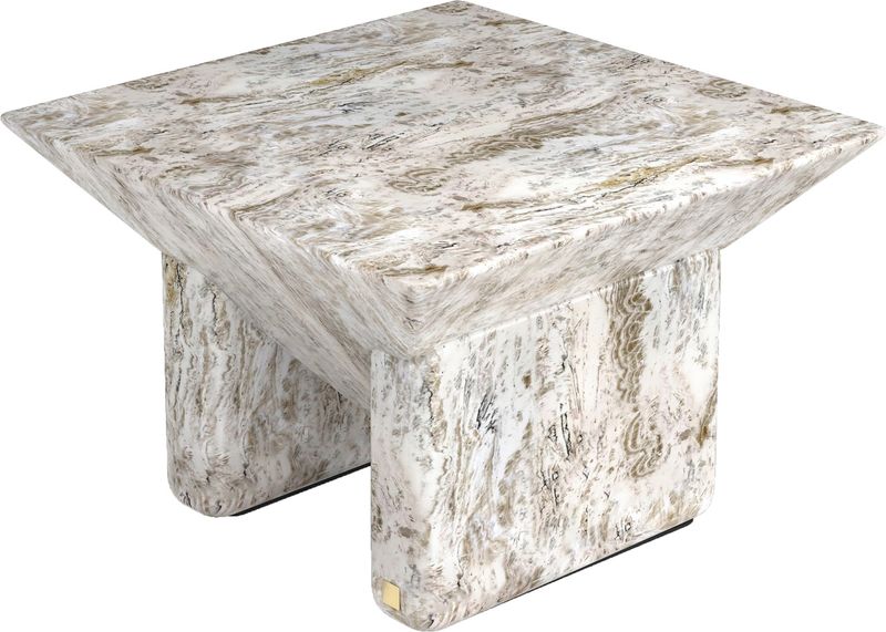ISMA, Marmor Couchtisch grau quadratisch, Designermöbel