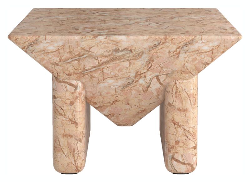 ISMA, Marmor Couchtisch hellbraun quadratisch, Designermöbel