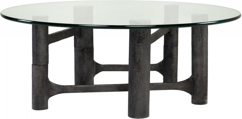 SADA, Couchtisch rund 110 cm Alu & Glas, Designermöbel