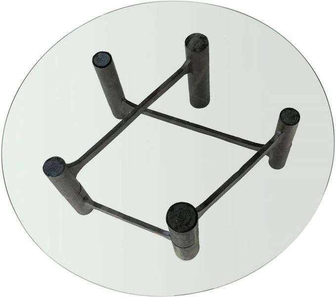 SADA, Couchtisch rund 110 cm Alu & Glas, Designermöbel