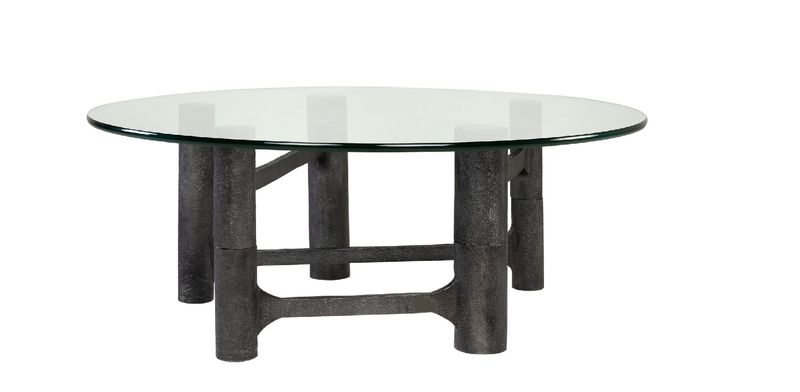 SADA, Couchtisch rund D 75 cm Alu & Glas, Designermöbel
