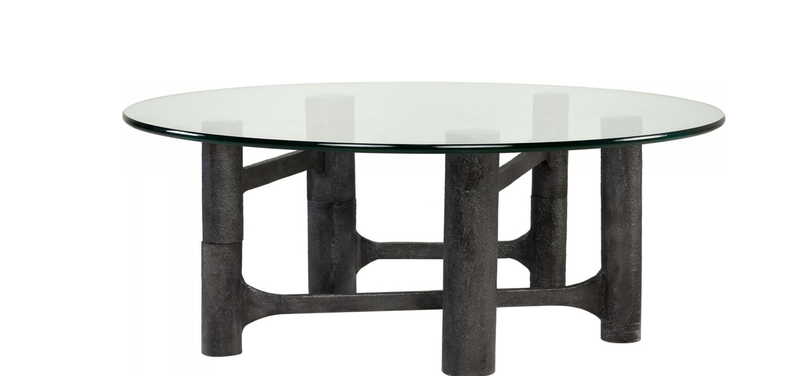 SADA, Couchtisch rund D 75 cm Alu & Glas, Designermöbel