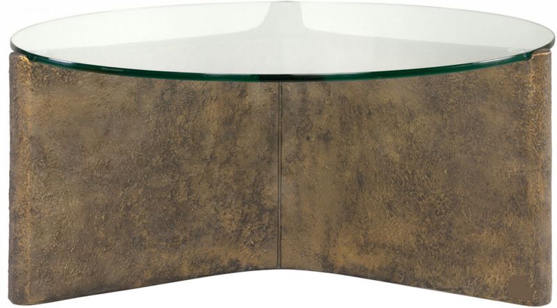 JEN, Designer Couchtisch rund Farbe: bronze, Beton-Glas