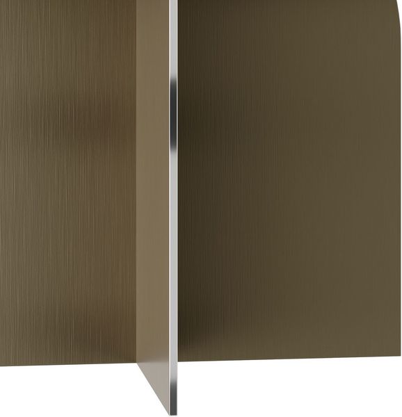 Designer Couchtisch RAY rund 70 cm Edelstahl und Eiche