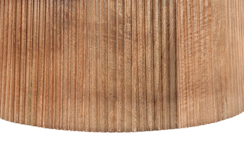 SALVA, Esstisch rund 130 cm Holz natur Säulenfuß
